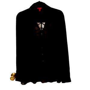 Bongo blouse, black, 1X, women's